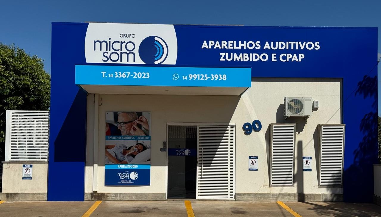 Nova fachada da unidade Microsom Marília